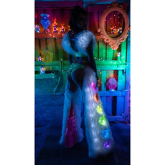 Rainbow Heart Light Up Faux Fur Chaps