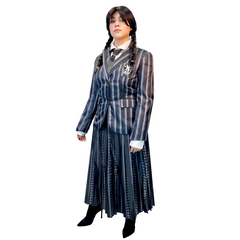Wednesday Addams Uniform Cosplay Adult Costume