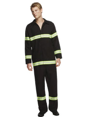 Deluxe Blazing  Fire Fighter Adult Costume