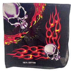 Fiery Skull & Eagle Bandana