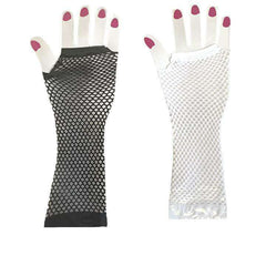 Fingerless Fishnet Elbow Gloves