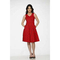 Flirty Polka Dot Pinup Swing Dress