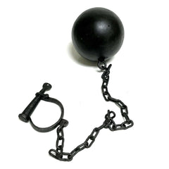 Foam Rubber Ball with Plastic Chain & Prop Leg Iron - Action Prop