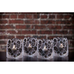 Frosted Halloween Skulls Floating Luminary LED Candle