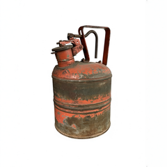 Vintage Justrite Metal Fuel Safety Gas Can