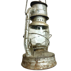 Old Fashioned Rustic SIlver Lantern Prop
