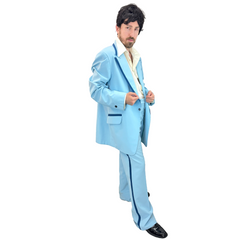 1970s Baby Blue Suit Adult Costume