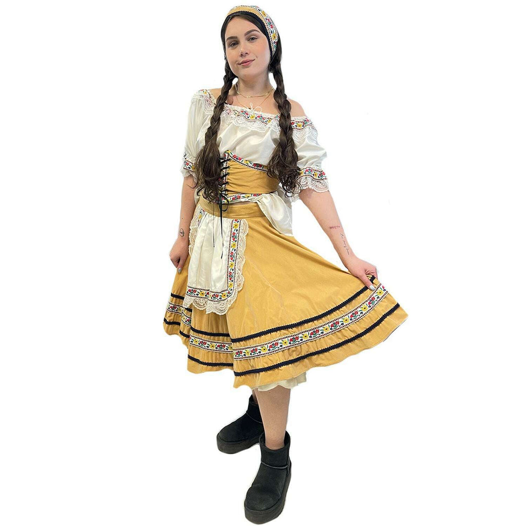German Yellow Dirndl Women's Costume Rent / Medium