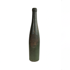 Antique German Hand Blown Green Glass Bottle