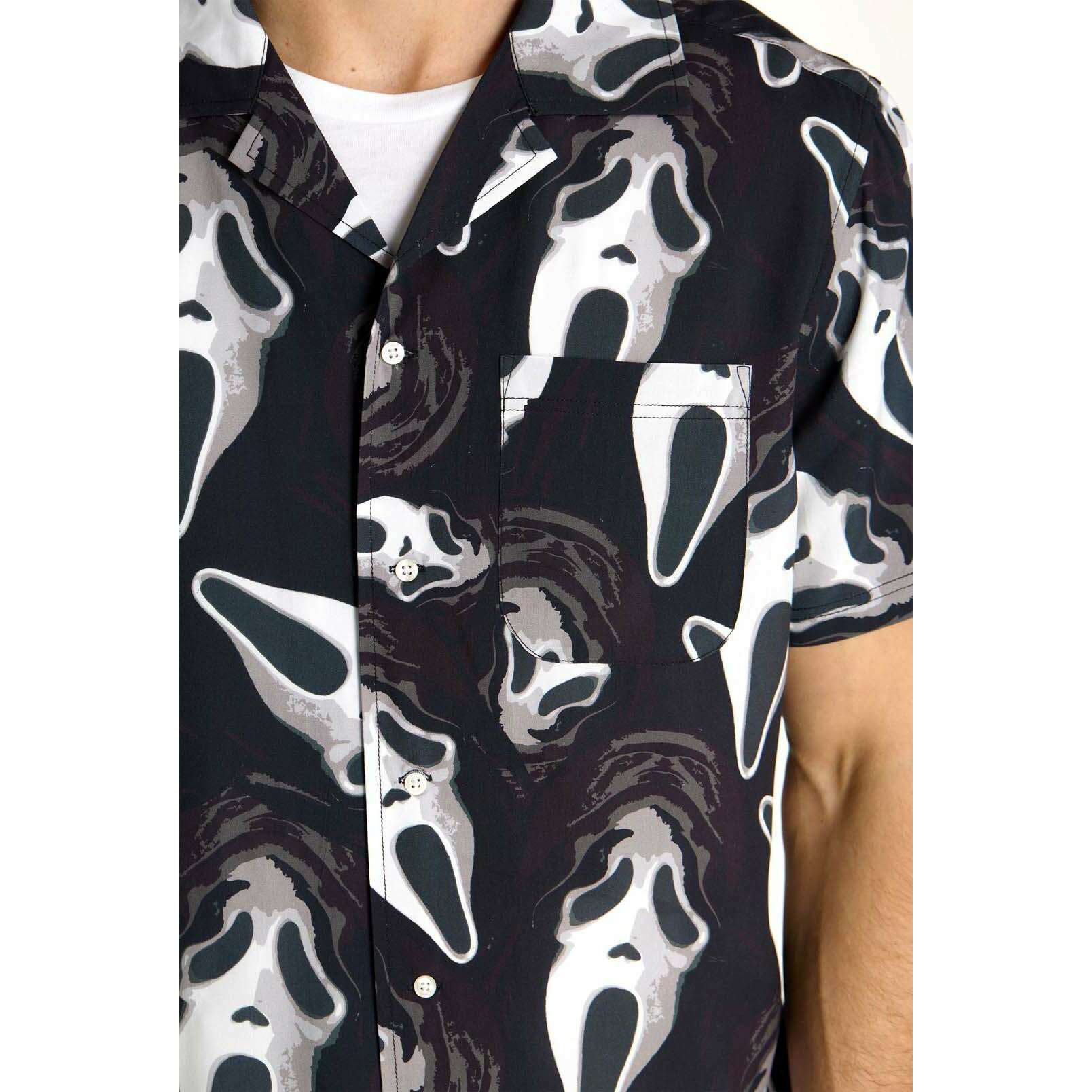 OppoSuits Ghostface Print Short Sleeve Button Up Shirt