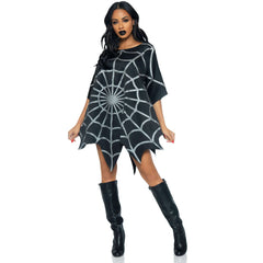 Glitter Web Women's Poncho