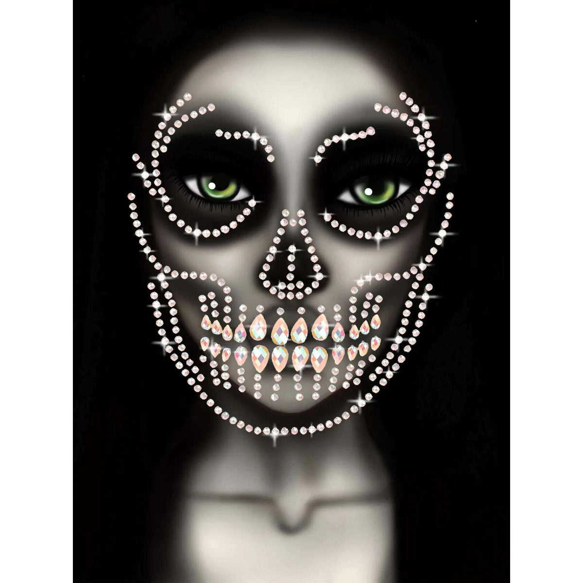 Glow In The Dark Skull Face Jewels