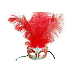 Godiva Feathered Small Venetian Mask