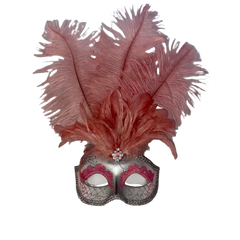Godiva Feathered Small Venetian Mask