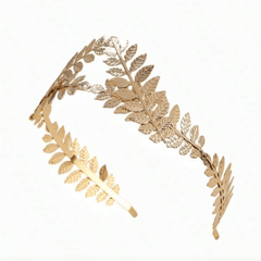 Gold Metal Leaf Crown Tiara