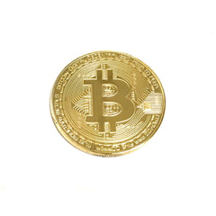 Gold Plated Bitcoin Cryptocurrency BTC Collectible Replica Display Prop