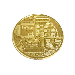 Gold Plated Bitcoin Cryptocurrency BTC Collectible Replica Display Prop