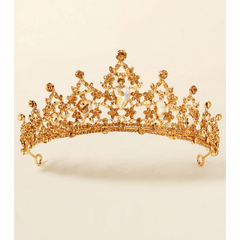 Gold Rhinestones Tiara