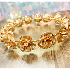 Gold Rose Flower Crown