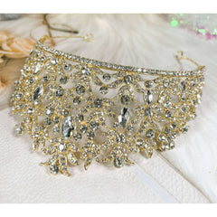 Gold Sparkle Rhinestone Tiara