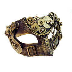 Gold Steampunk Mens Mask