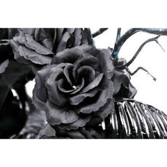 Goth Queen Roses & Twigs Sheep Horn Headband