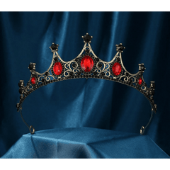 Goth Red and Black Tiara