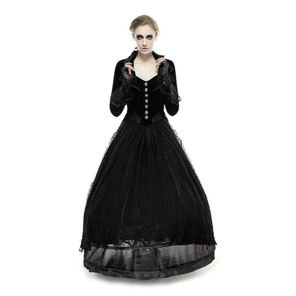 Gothic Black Long Women's Tailcoat