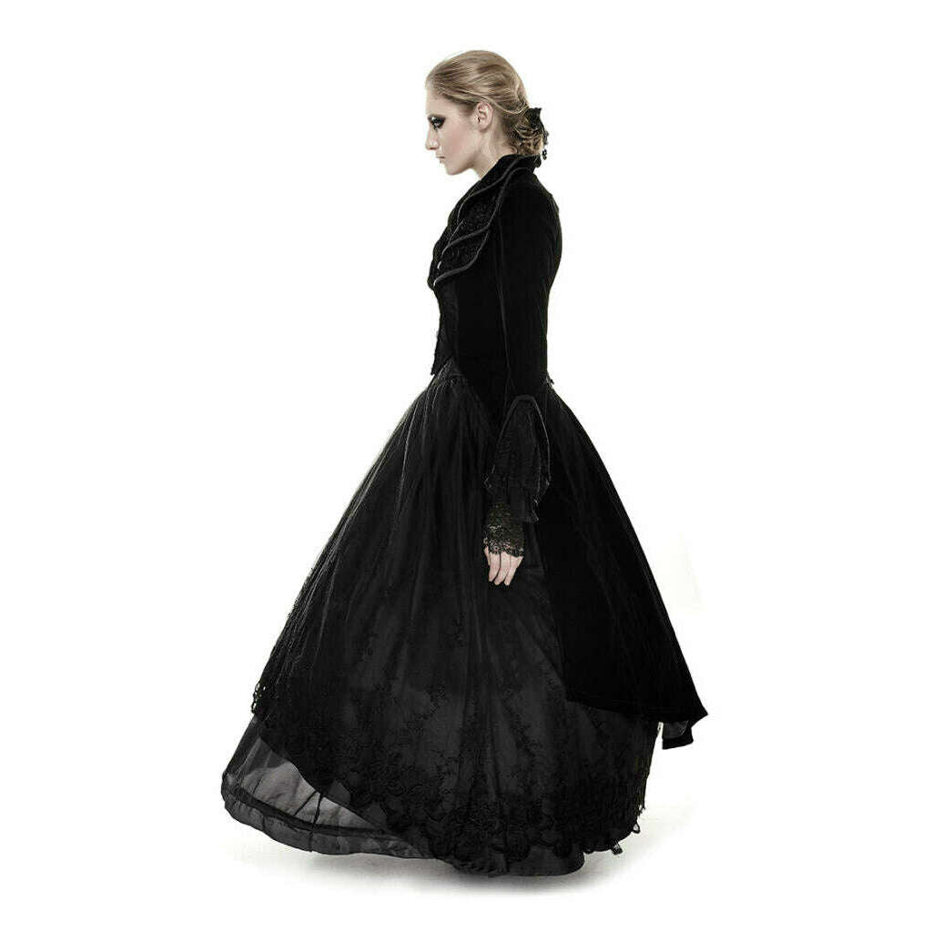 Gothic Black Long Women's Tailcoat