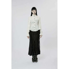 Gothic Chiffon Embroidered Blouse