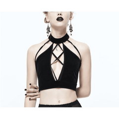 Gothic Velvet Halter Neck Top