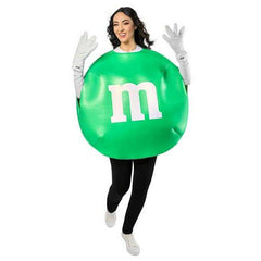 Green M&M Adult Costume w/ Gloves