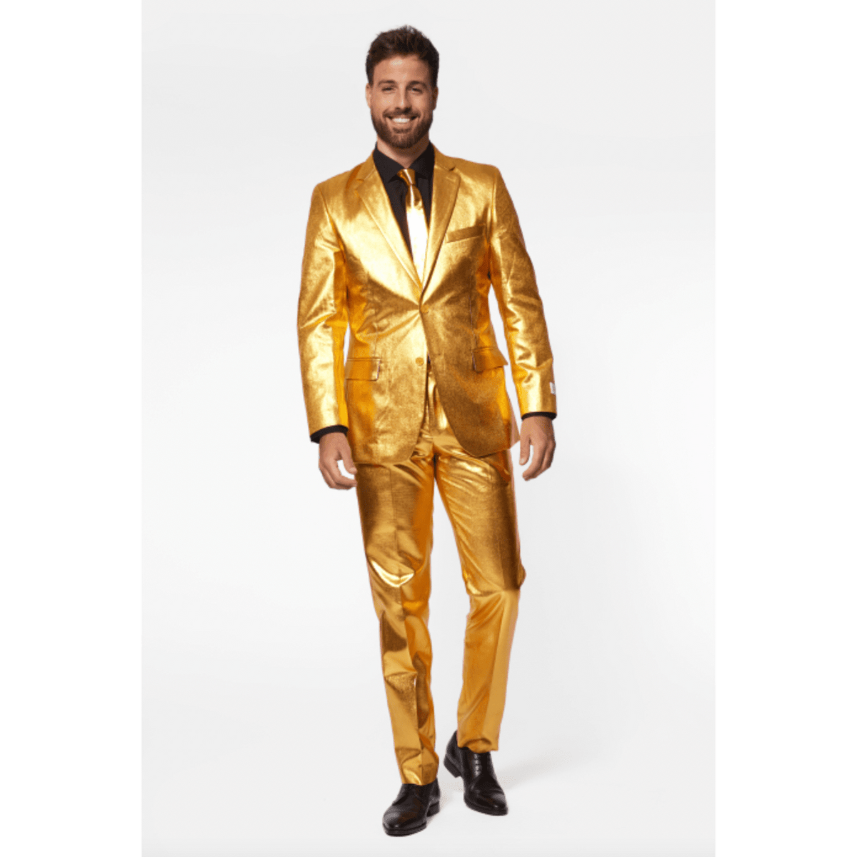 OppoSuits Groovy Gold Three Piece Suit