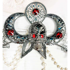 Gun Metal Celestial Skull Headpiece