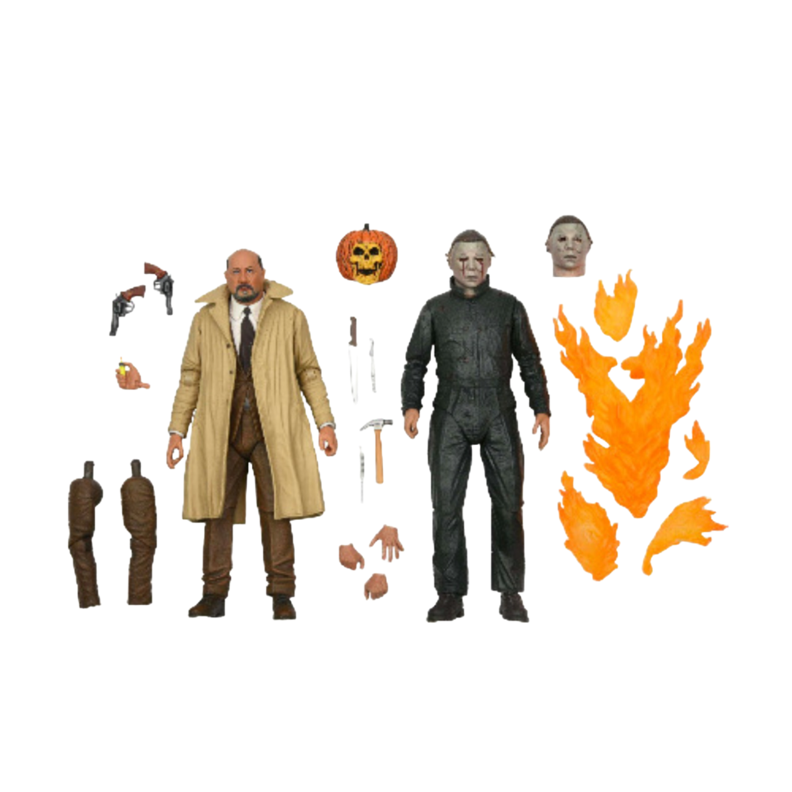 Halloween 2: 7″ Scale Ultimate Michael Myers & Dr. Loomis Collectible Action Figure 2 Pack