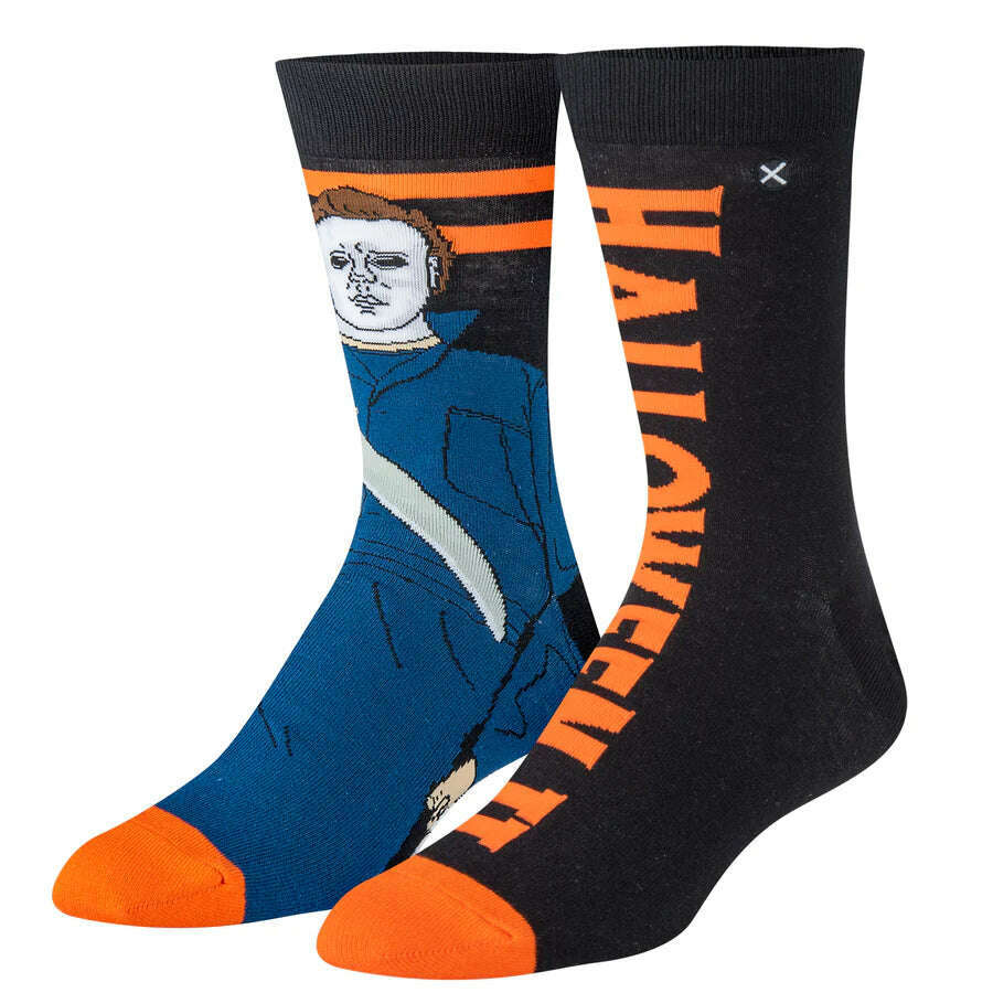 Halloween 2: Michael Myers Crew Length Mix Match Knit Socks