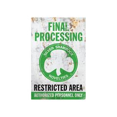 Halloween 3: Season Of The Witch Silver Shamrock Final Processing Metal Sign