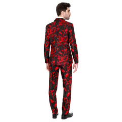 OppoSuits Halloween Black & Red Blood Splatter Suitmeister Adult Costume