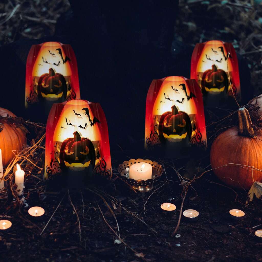 Halloween Jack-O-Lantern Floating Luminary LED Candle