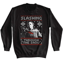 Halloween Slashing Thru the Snow Sweatshirt