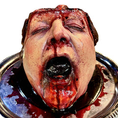 No Brain Chuck Bloody Severed Head On Platter Prop