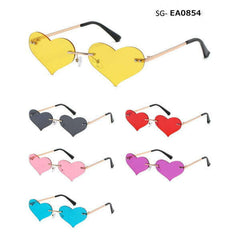 Heart Shaped Flaming Sunglasses