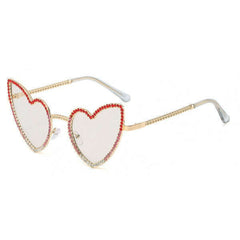 Heart Sunglasses with Rhinestones