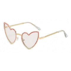 Heart Sunglasses with Rhinestones