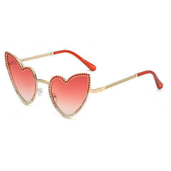 Heart Sunglasses with Rhinestones