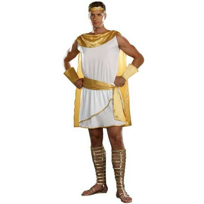 He's A God Gold Trim Tunic Men's Costume