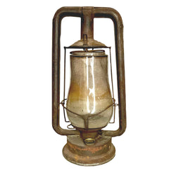 Brown Rusty Antique Old Fashioned Lantern Stage Prop