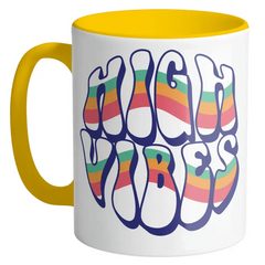 High Vibes Groovy Ceramic Mug