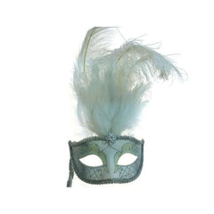 Holding Stick Feathered Venetian Mask