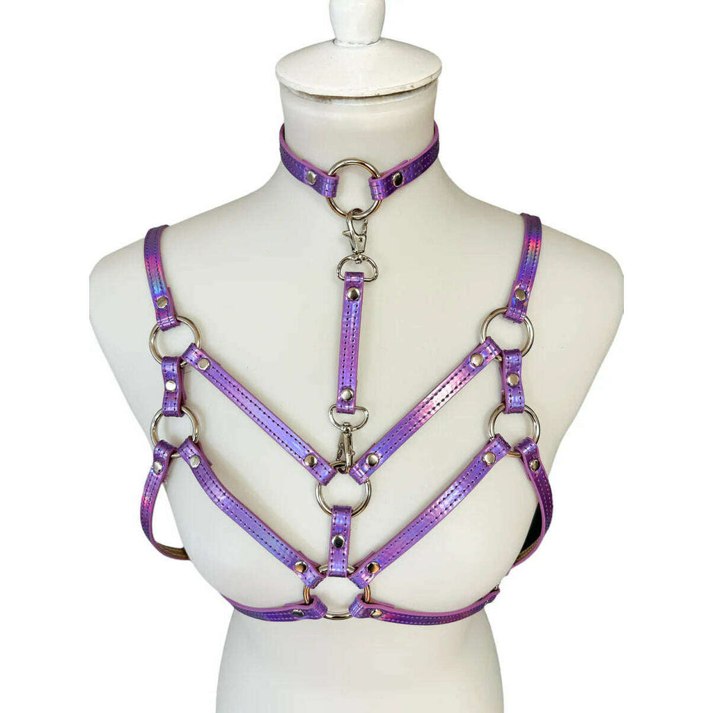 Harness Choker Bra Belt New Punk Layered Harness Belt Body Chain Leather Chest Choker  main image 4